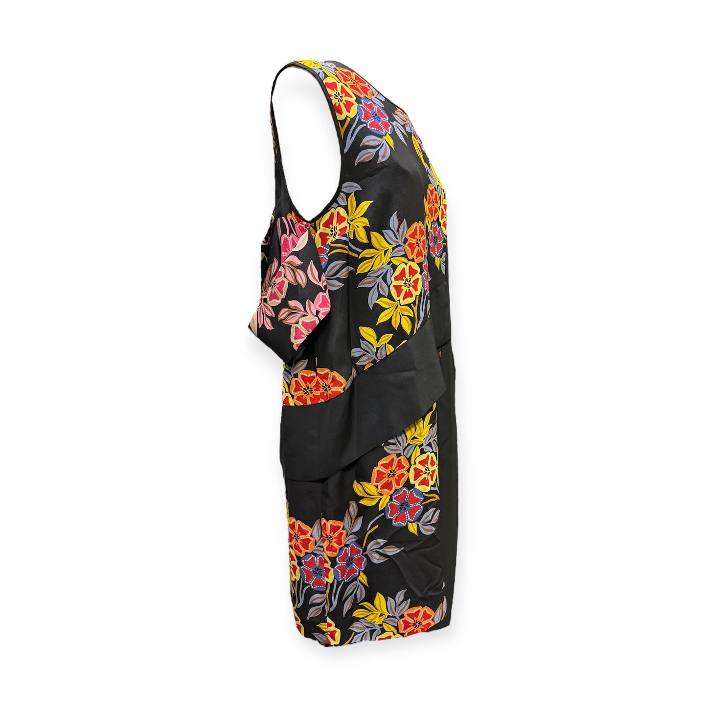 MSGM Floral Dress in Black Multi | Size Medium