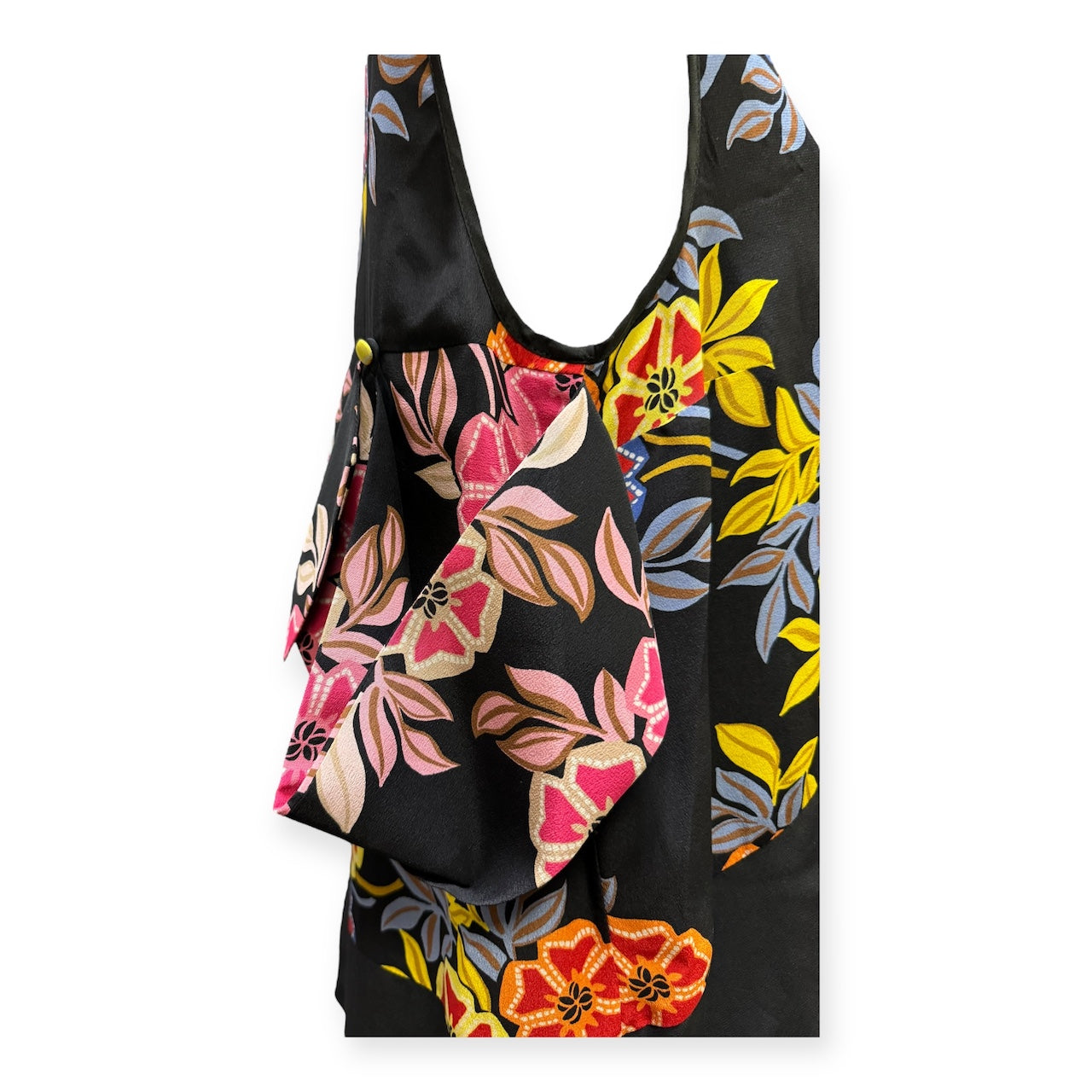 MSGM Floral Dress in Black Multi | Size Medium