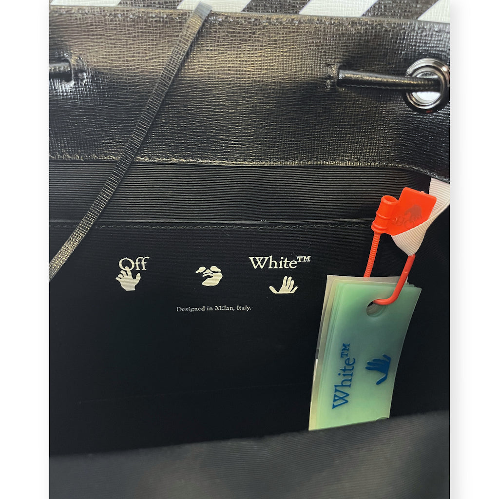 OFF-WHITE Diag Stripe Backpack in Black
