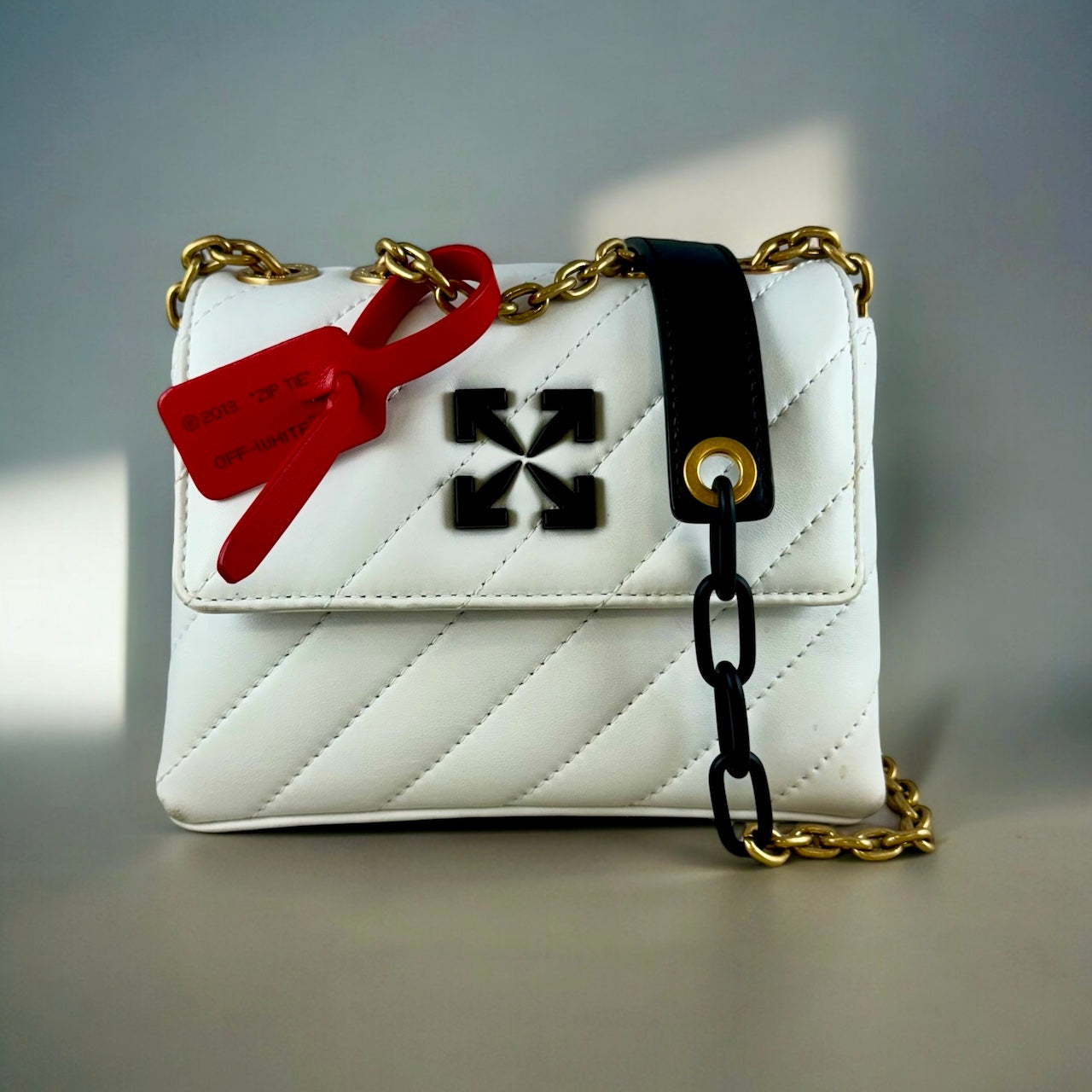 OFF-WHITE Jackhammer 17 Shoulder Bag in White