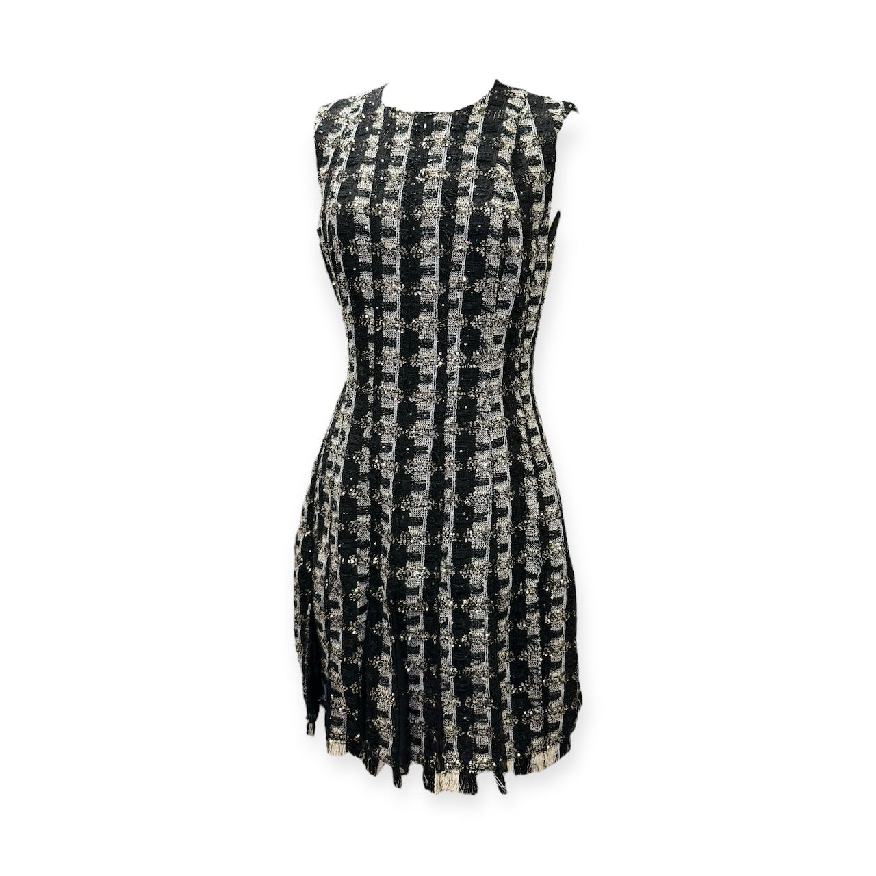 OSCAR DE LA RENTA Sequin Boucle Dress + Cardigan | Size 6