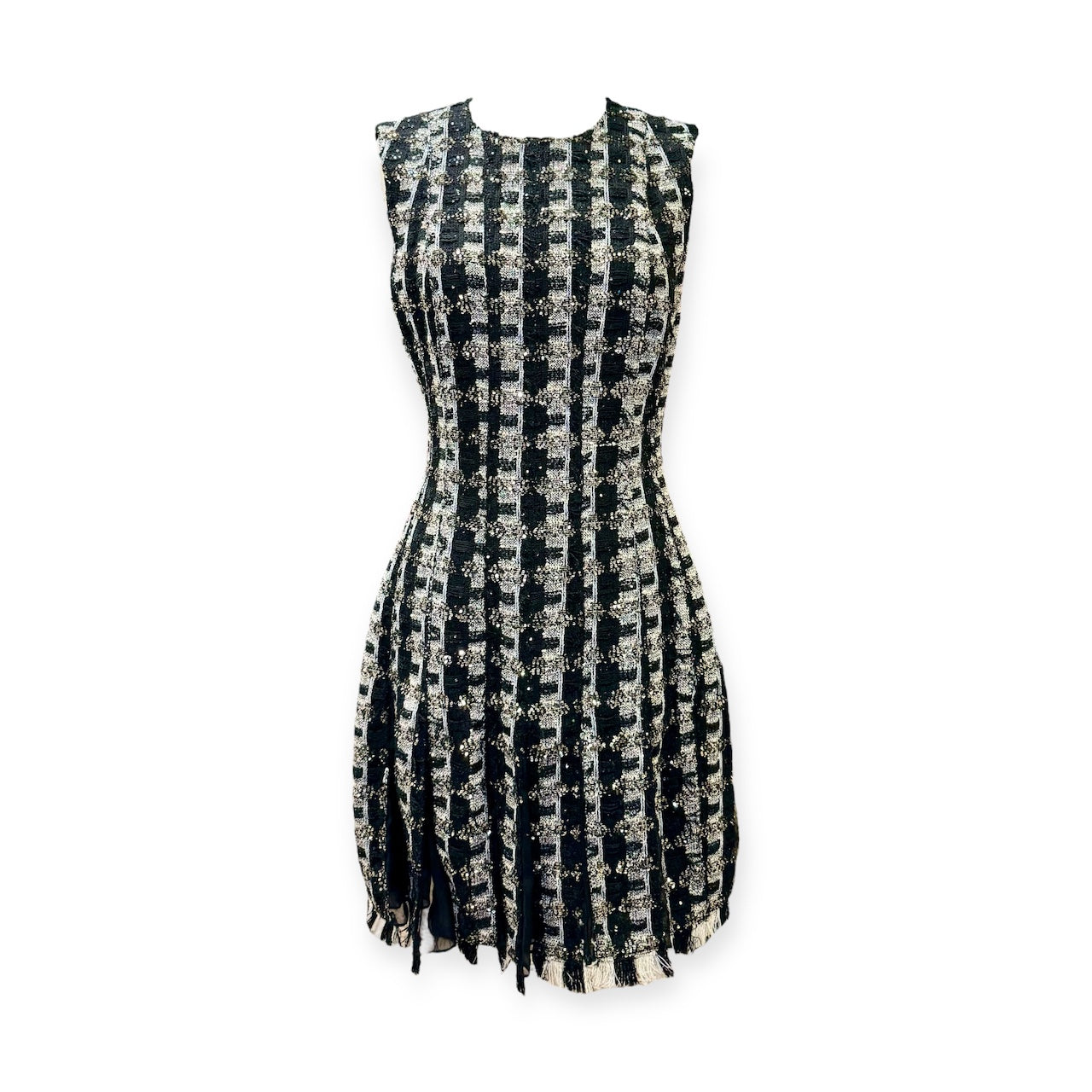 OSCAR DE LA RENTA Sequin Boucle Dress + Cardigan | Size 6
