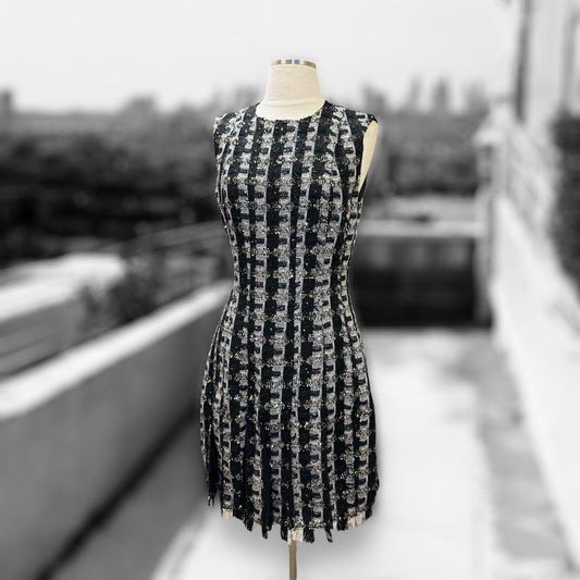 OSCAR DE LA RENTA Sequin Boucle Dress + Cardigan | Size 6