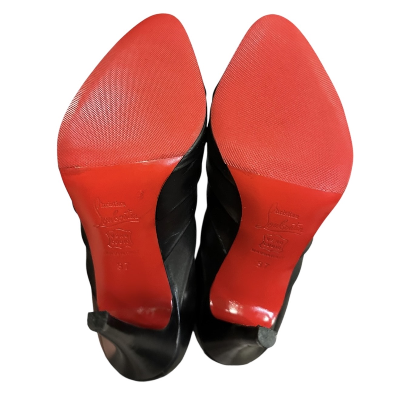 CHRISTIAN LOUBOUTIN Pleated Booties in Black | 37