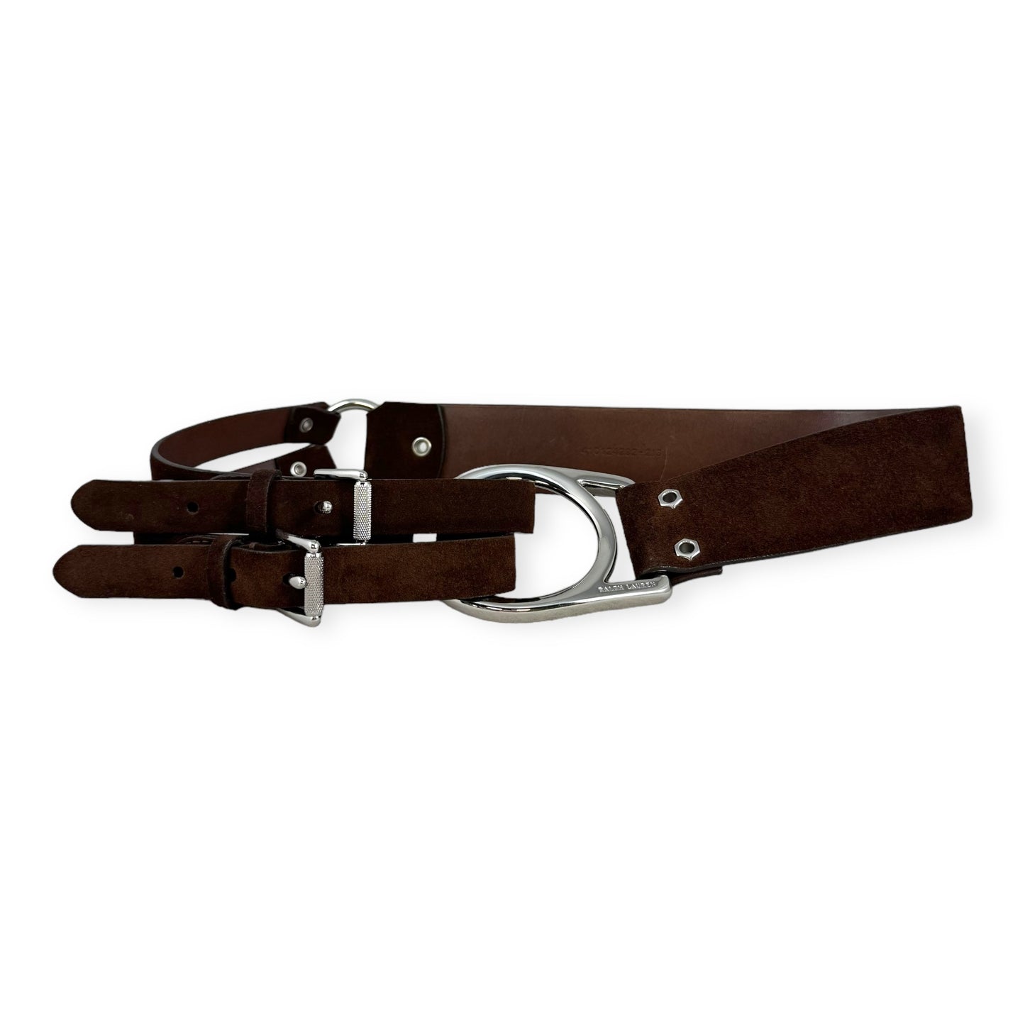 RALPH LAUREN Suede Strap Belt in Brown | Size Small