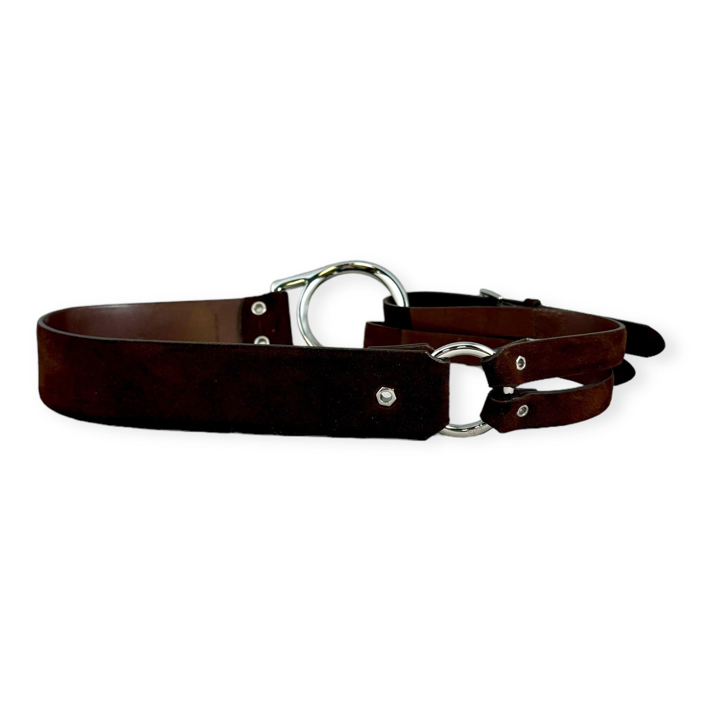 RALPH LAUREN Suede Strap Belt in Brown | Size Small