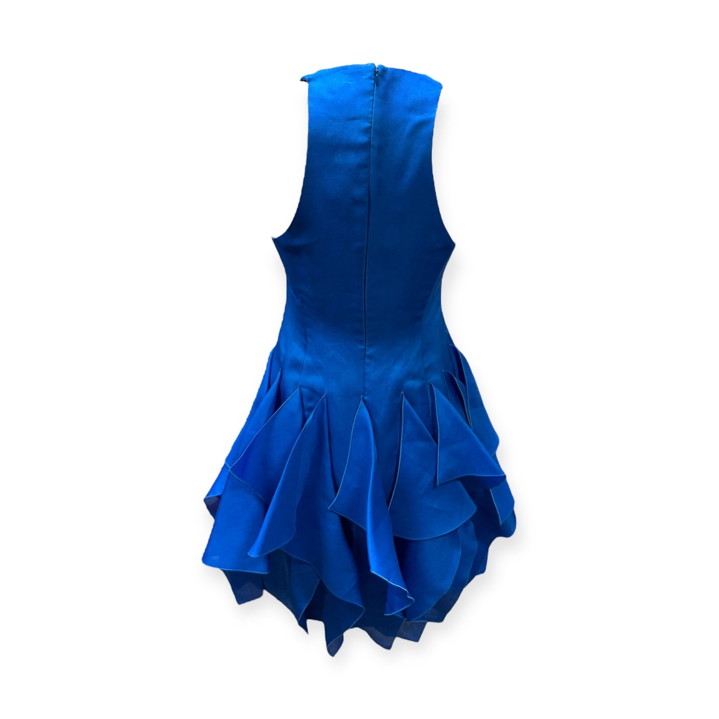 RALPH LAUREN Halter Ruffle Dress in Cobalt | Size 4