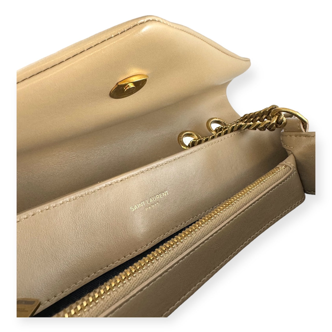 SAINT LAURENT Loulou Medium Bag in Nude