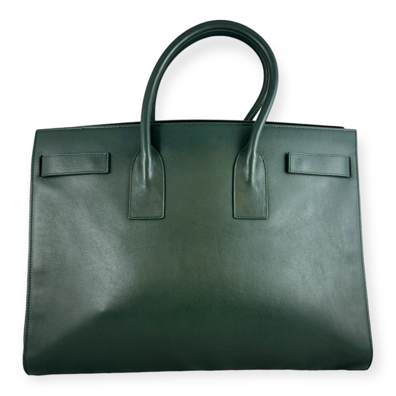 SAINT LAURENT Large Sac De Jour Tote Bag in Green