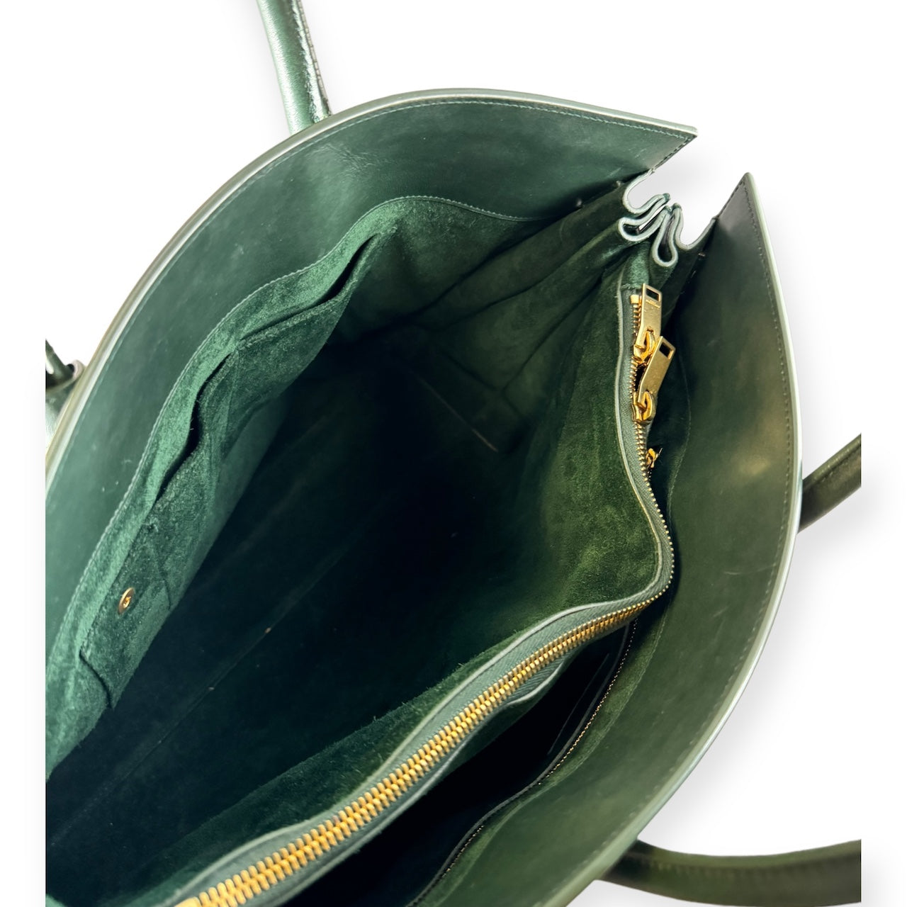 SAINT LAURENT Large Sac De Jour Tote Bag in Green