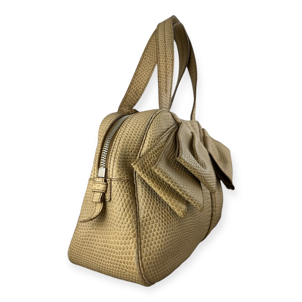 SAINT LAURENT Sac Y Bow Handbag in Nude
