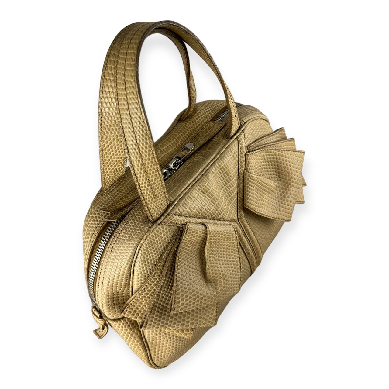 SAINT LAURENT Sac Y Bow Handbag in Nude