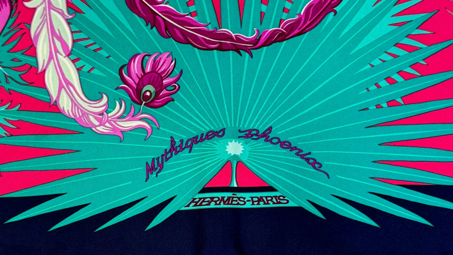 HERMES Mythiques Phoenix Scarf by Laurence ‘Toutsy’ Bourthoumieux