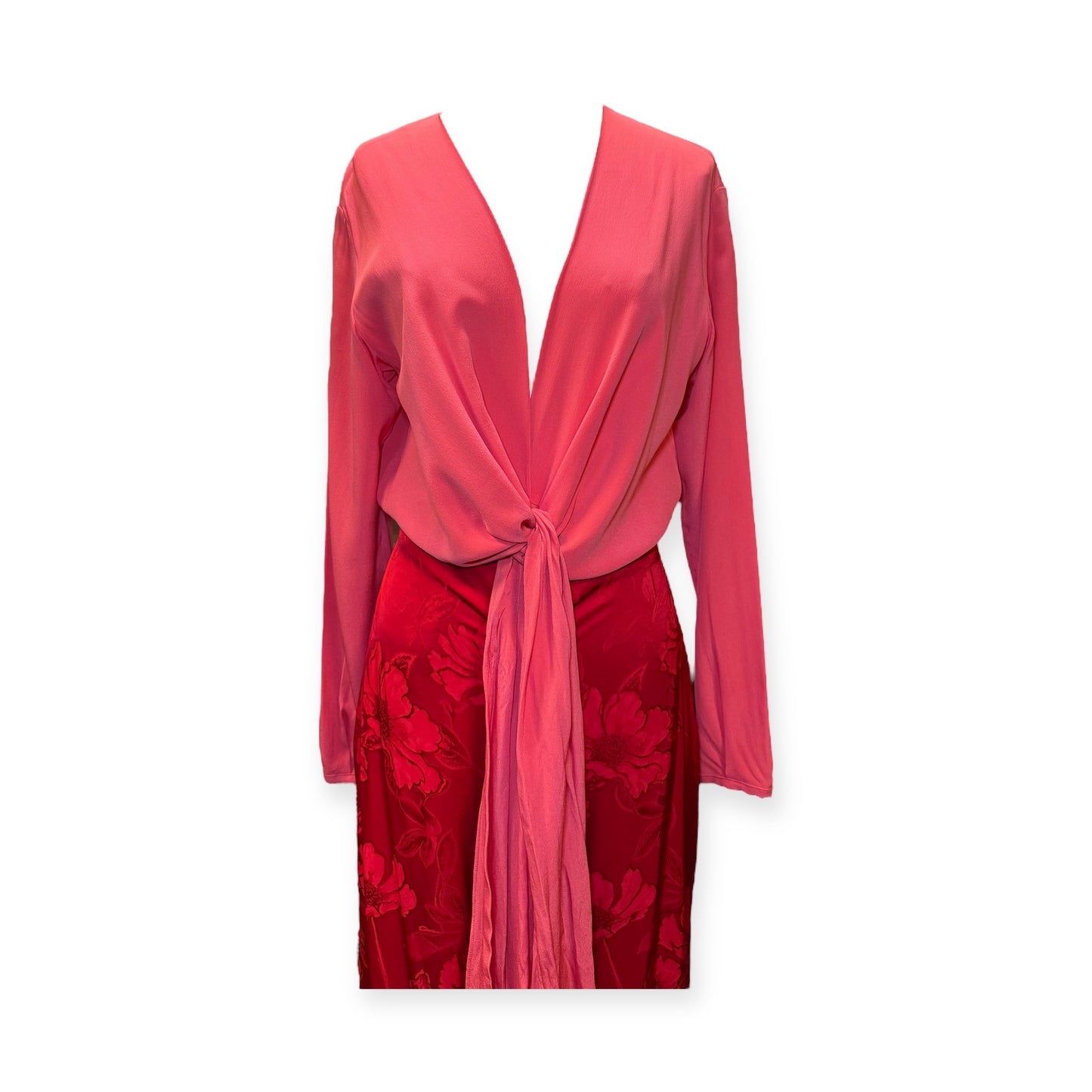 SILVIA TCHERASSI Kalamary Jumpsuit in Coral Red | Size Medium