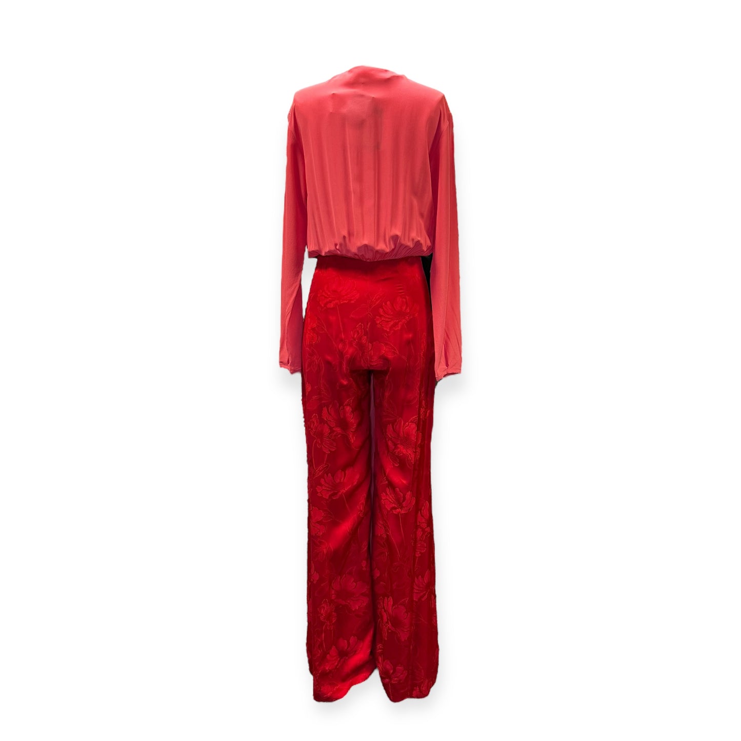SILVIA TCHERASSI Kalamary Jumpsuit in Coral Red | Size Medium