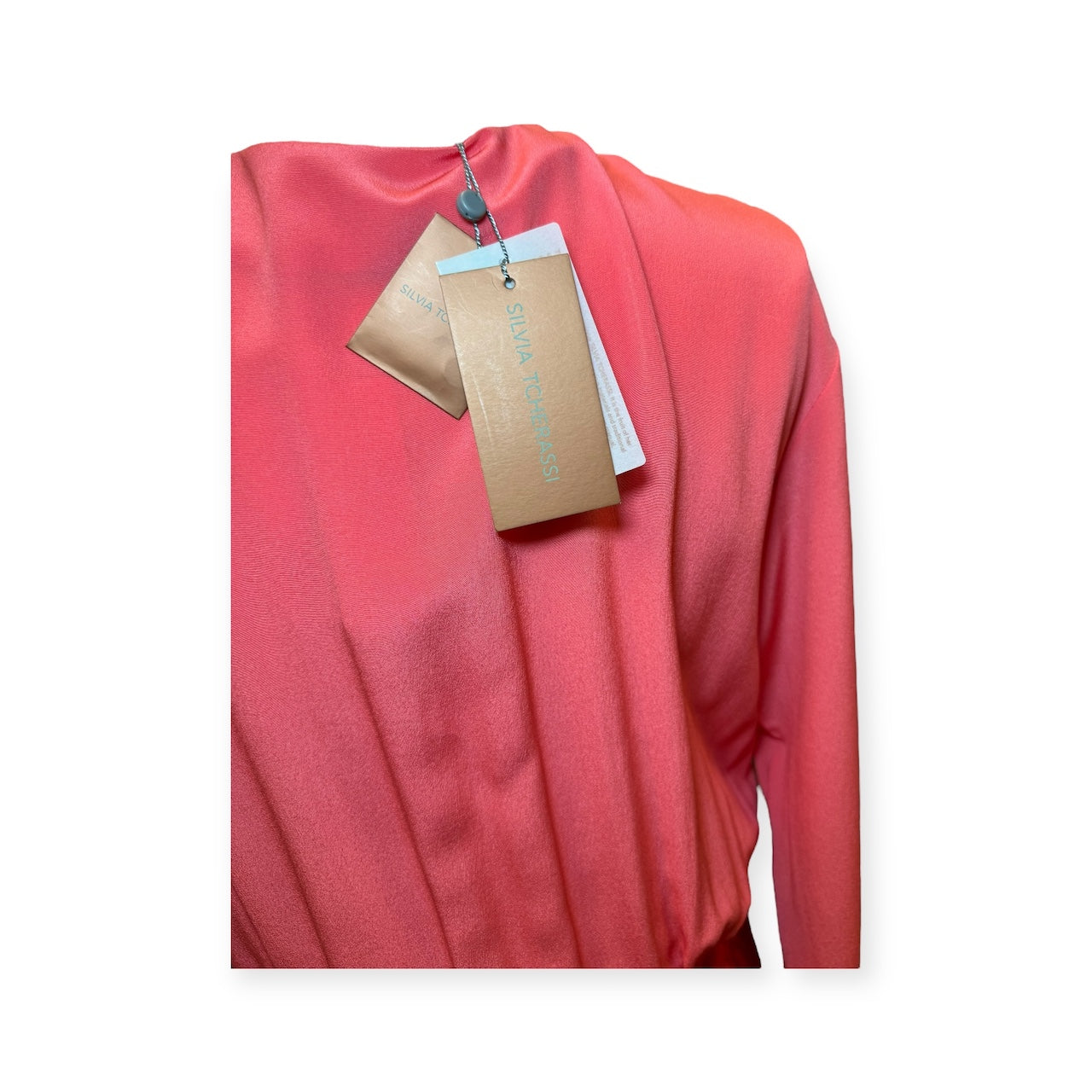 SILVIA TCHERASSI Kalamary Jumpsuit in Coral Red | Size Medium