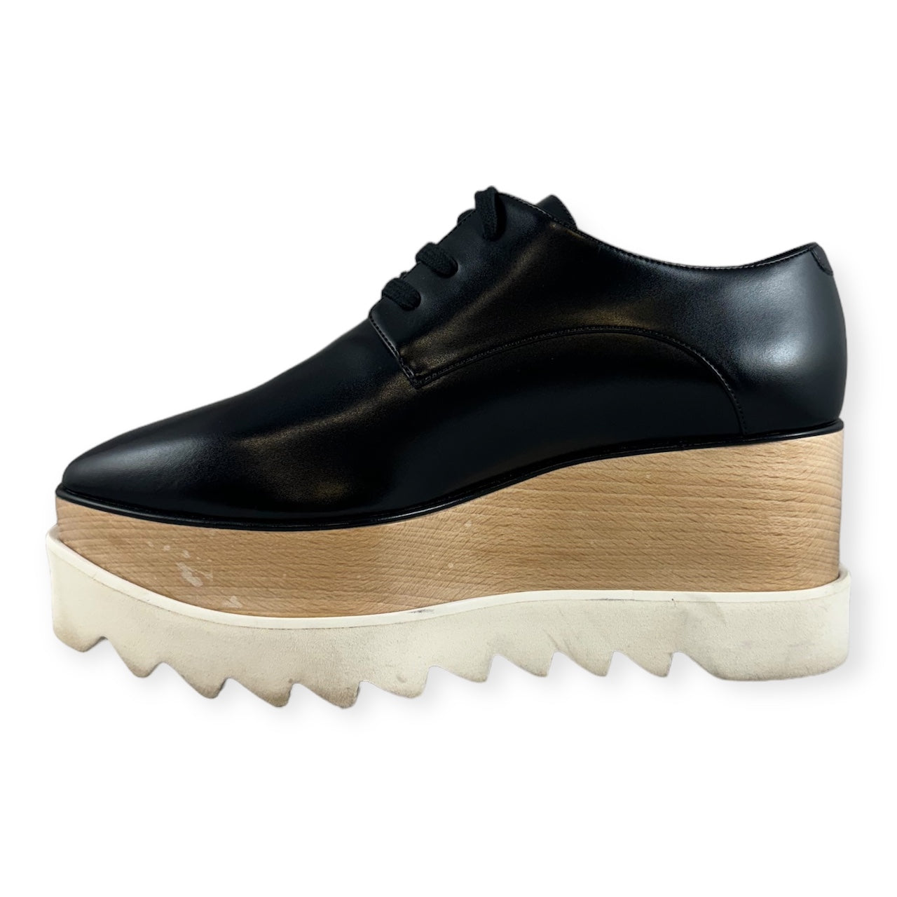 STELLA MCCARTNEY Elyse Platform Lace-Up Sneakers in Black | Size 37