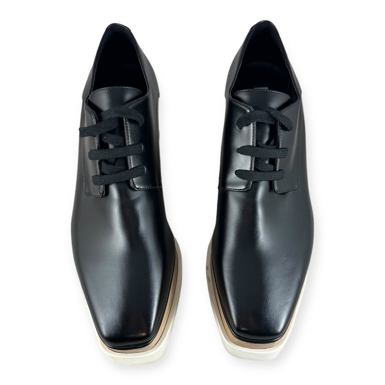 STELLA MCCARTNEY Elyse Platform Lace-Up Sneakers in Black | Size 37