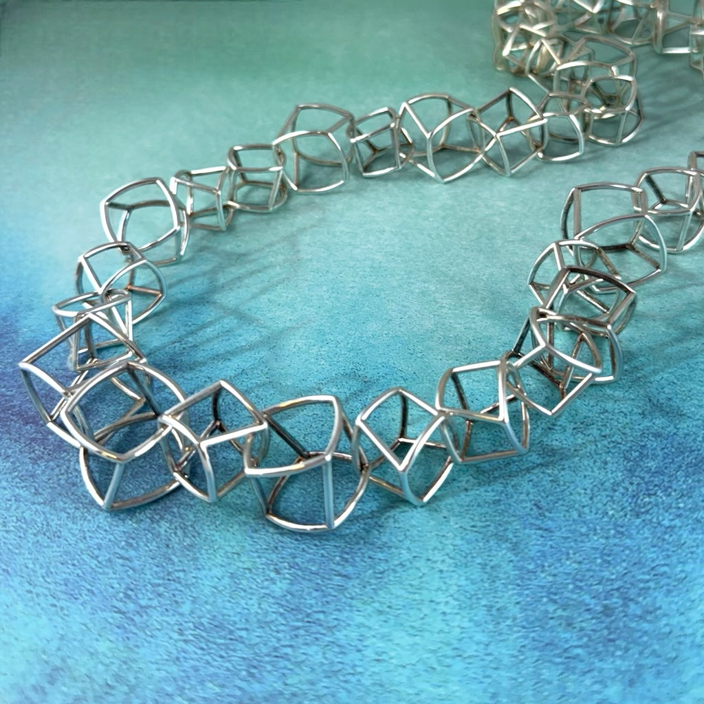TIFFANY & CO Frank Gehry Torque Link Necklace 925