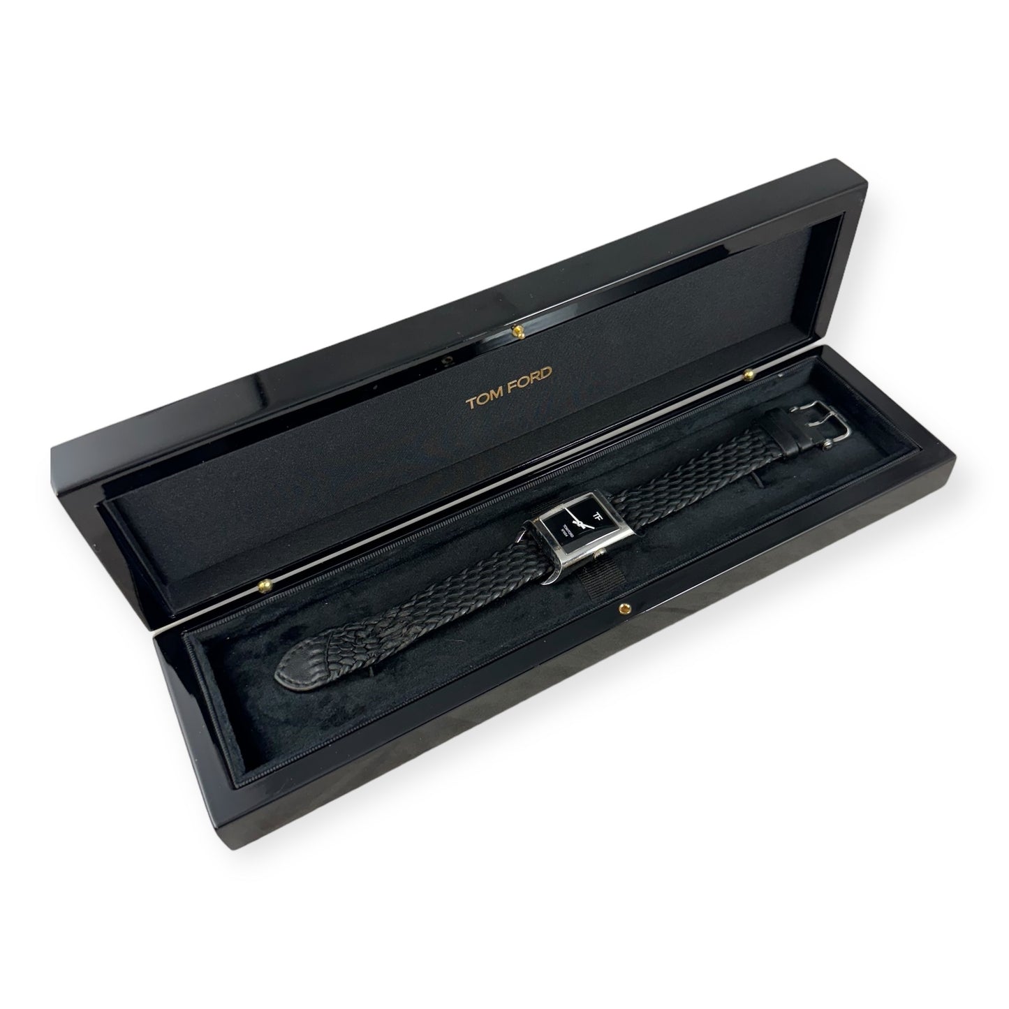TOM FORD 004 Ocean Plastic Strap Watch in Black