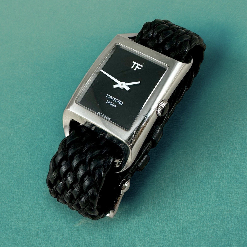 TOM FORD 004 Ocean Plastic Strap Watch in Black