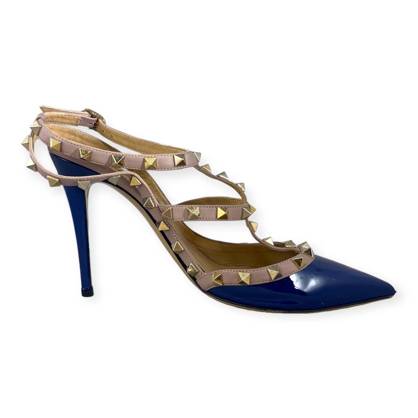 VALENTINO GARAVANI Rockstud Pumps in Blurple | Size 40