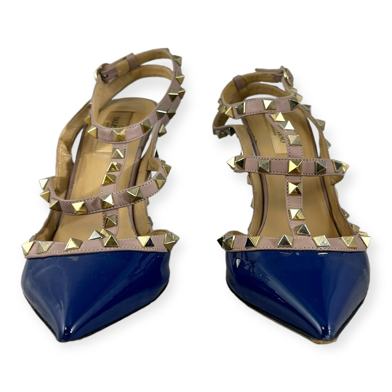 VALENTINO GARAVANI Rockstud Pumps in Blurple | Size 40