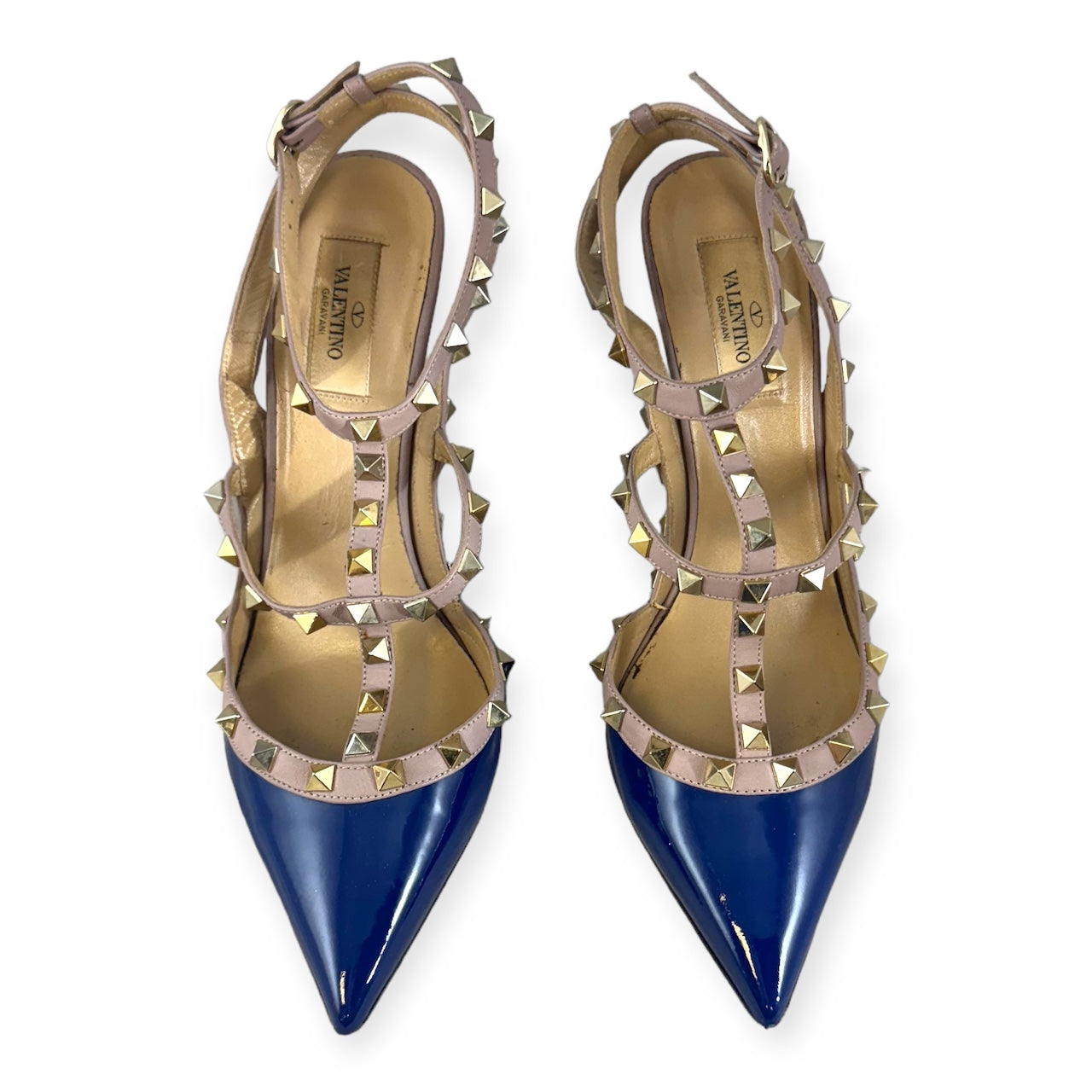 VALENTINO GARAVANI Rockstud Pumps in Blurple | Size 40