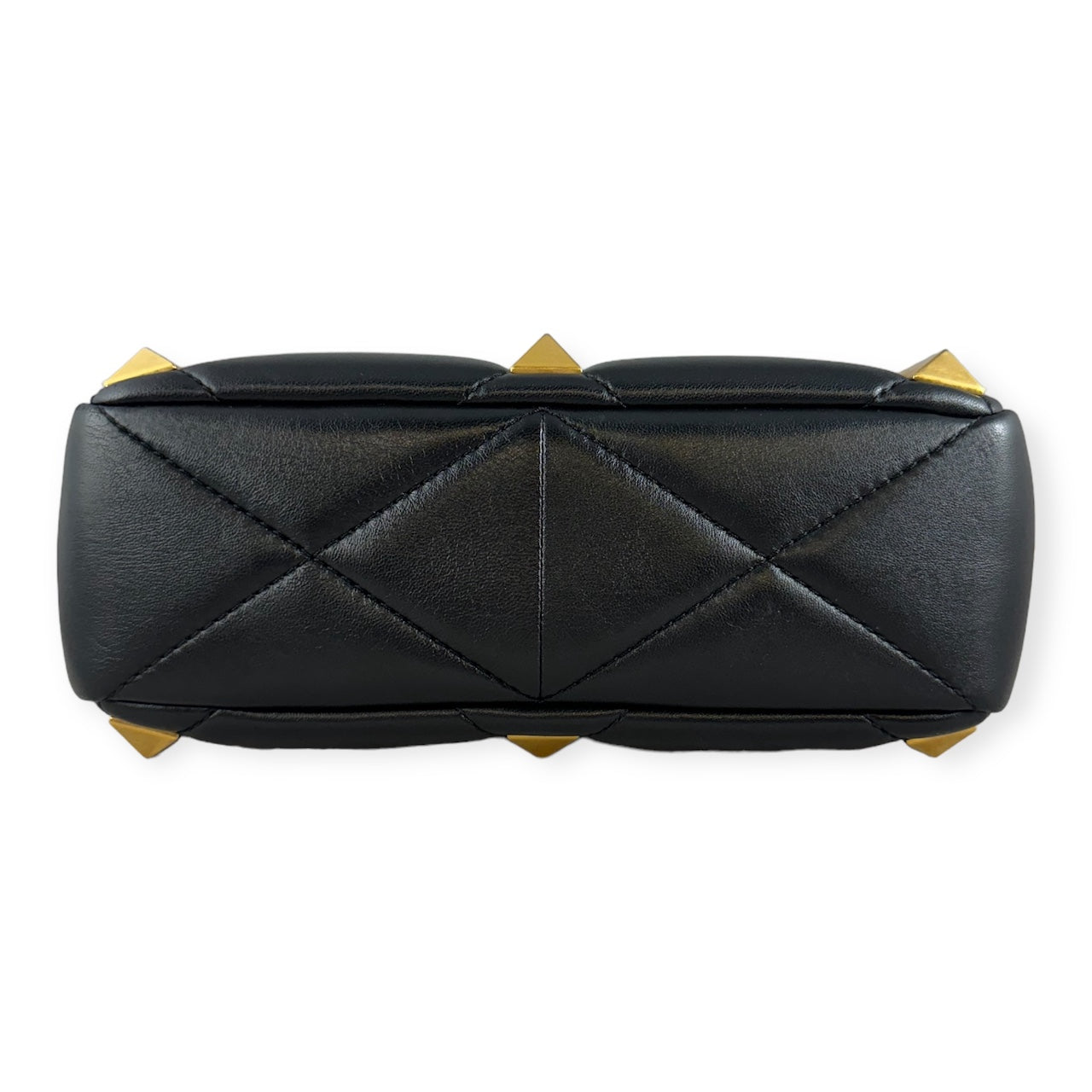 VALENTINO GARAVANI Medium Roman Stud The Shoulder Bag in Black