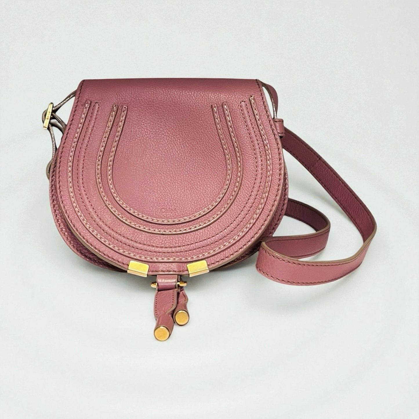 CHLOE Small Marcie Crossbody Shoulder Bag in Rose