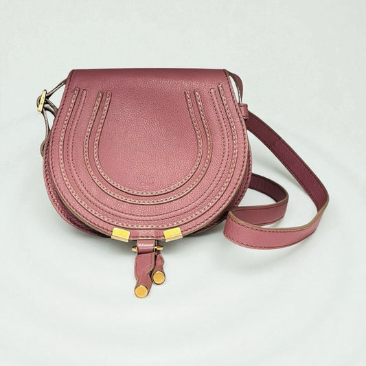 CHLOE Small Marcie Crossbody Shoulder Bag in Rose