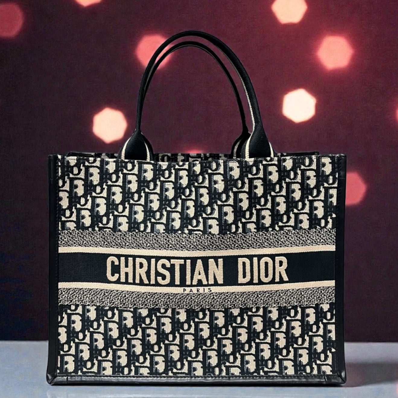 DIOR Blue Oblique Book Tote | Medium