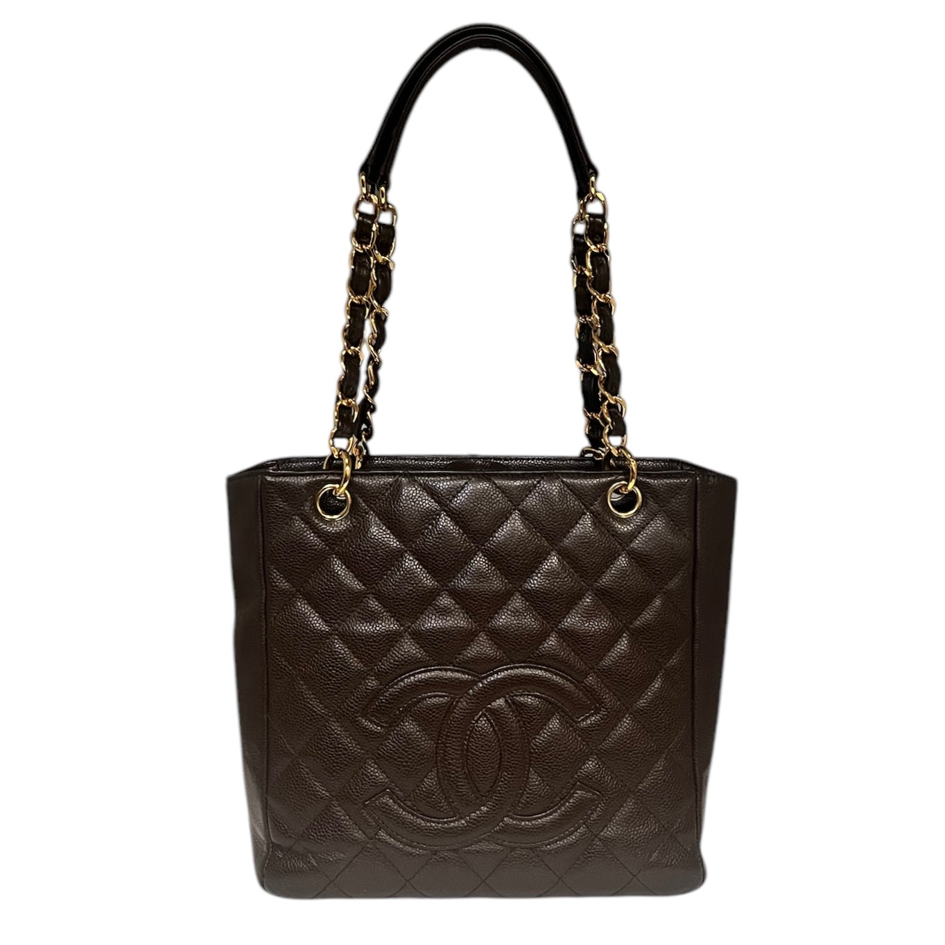 CHANEL Petite Shopping Tote PST in Brown