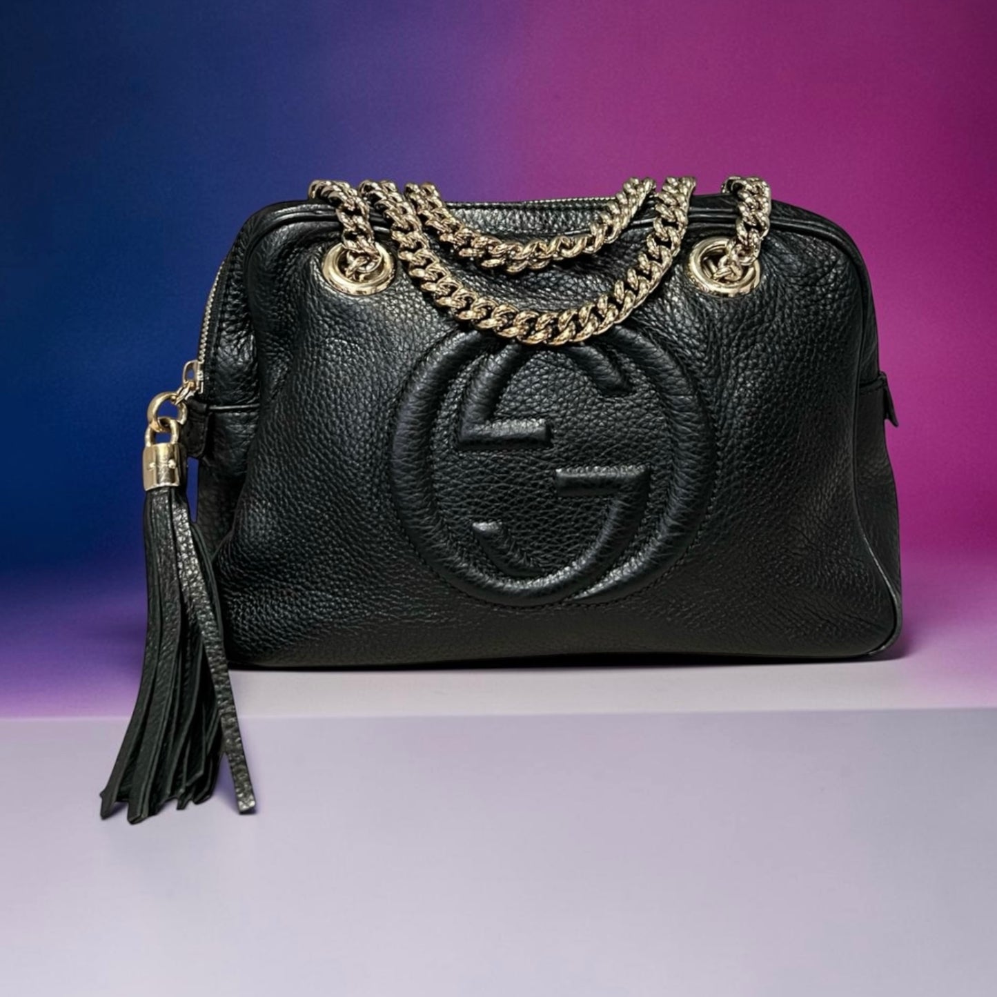 GUCCI Soho Chain Shoulder Bag in Black