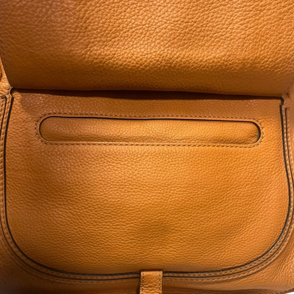 CHLOE Marcie Medium Satchel in Tan Grained Leather