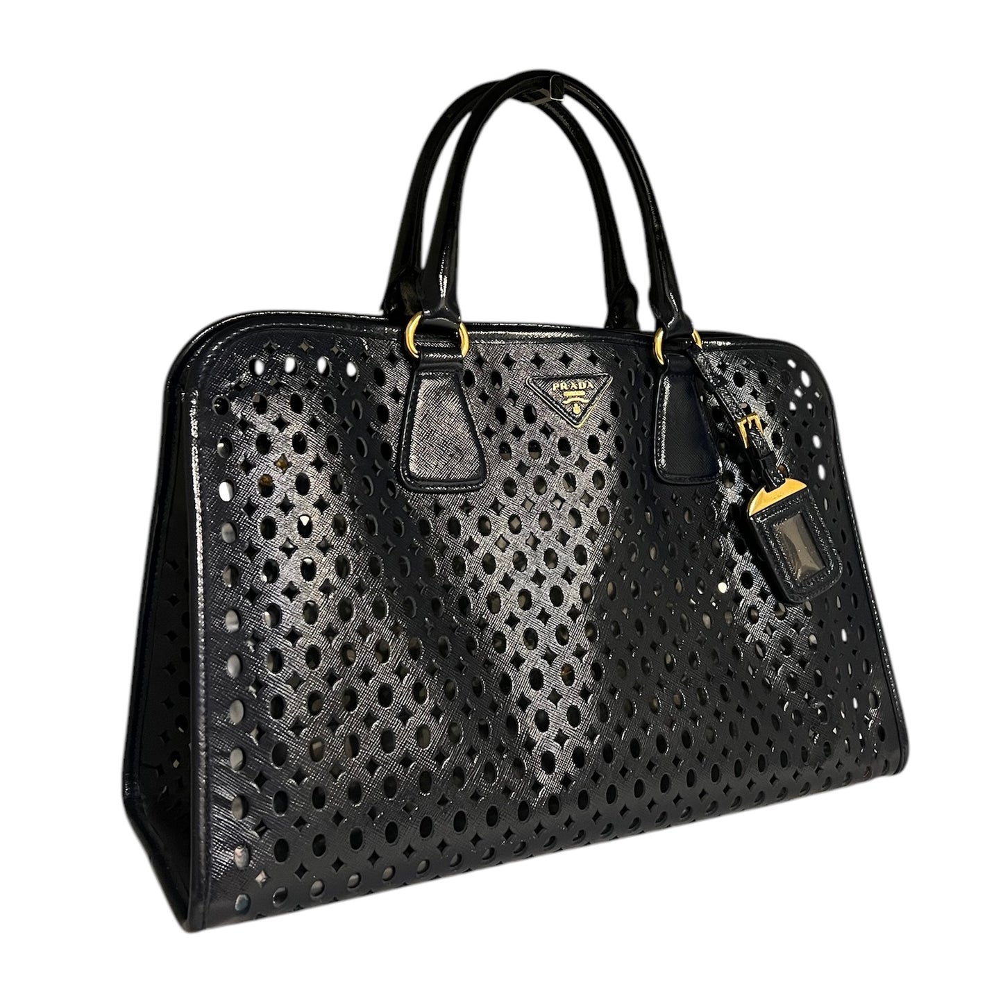 PRADA Perforated Saffiano Tote