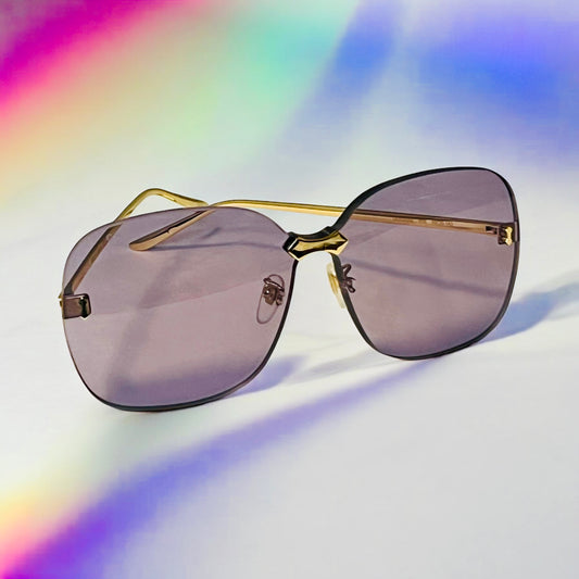 GUCCI Rimless Sunglasses in Lavender