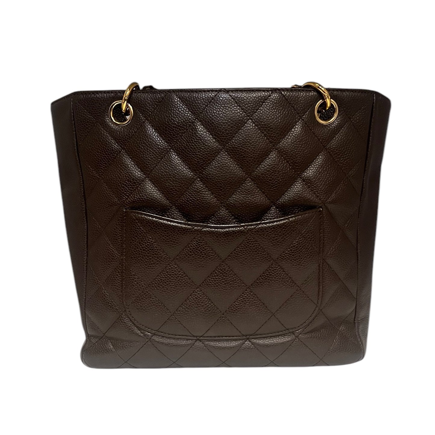 CHANEL Petite Shopping Tote PST in Brown