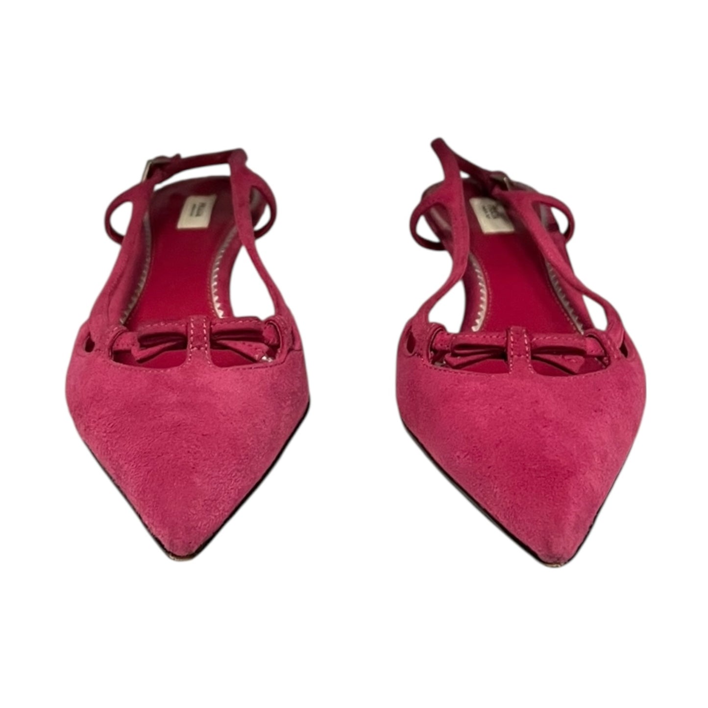 PRADA Suede Kitten Heel Slingbacks in Pink | 38.5