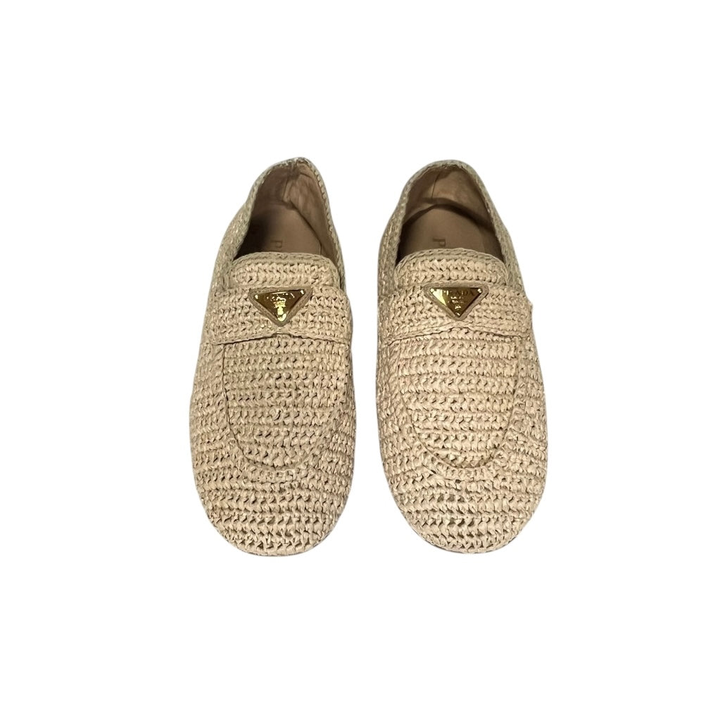 PRADA Raffia Crochet Loafer | 40