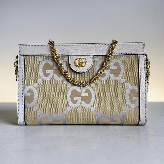 GUCCI Jumbo GG Ophidia Shoulder Bag in Lilac