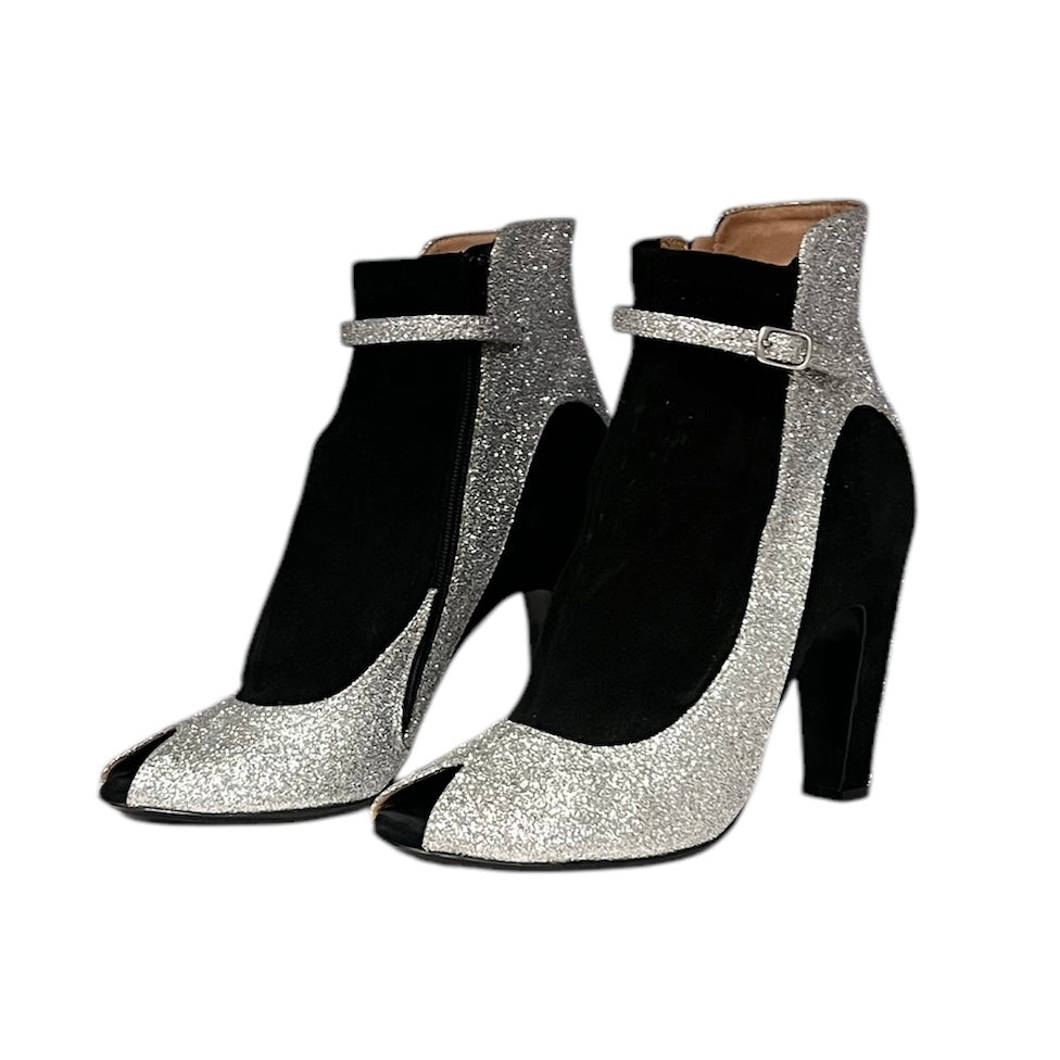 MAISON MARGIELA Glitter Booties | 36.5