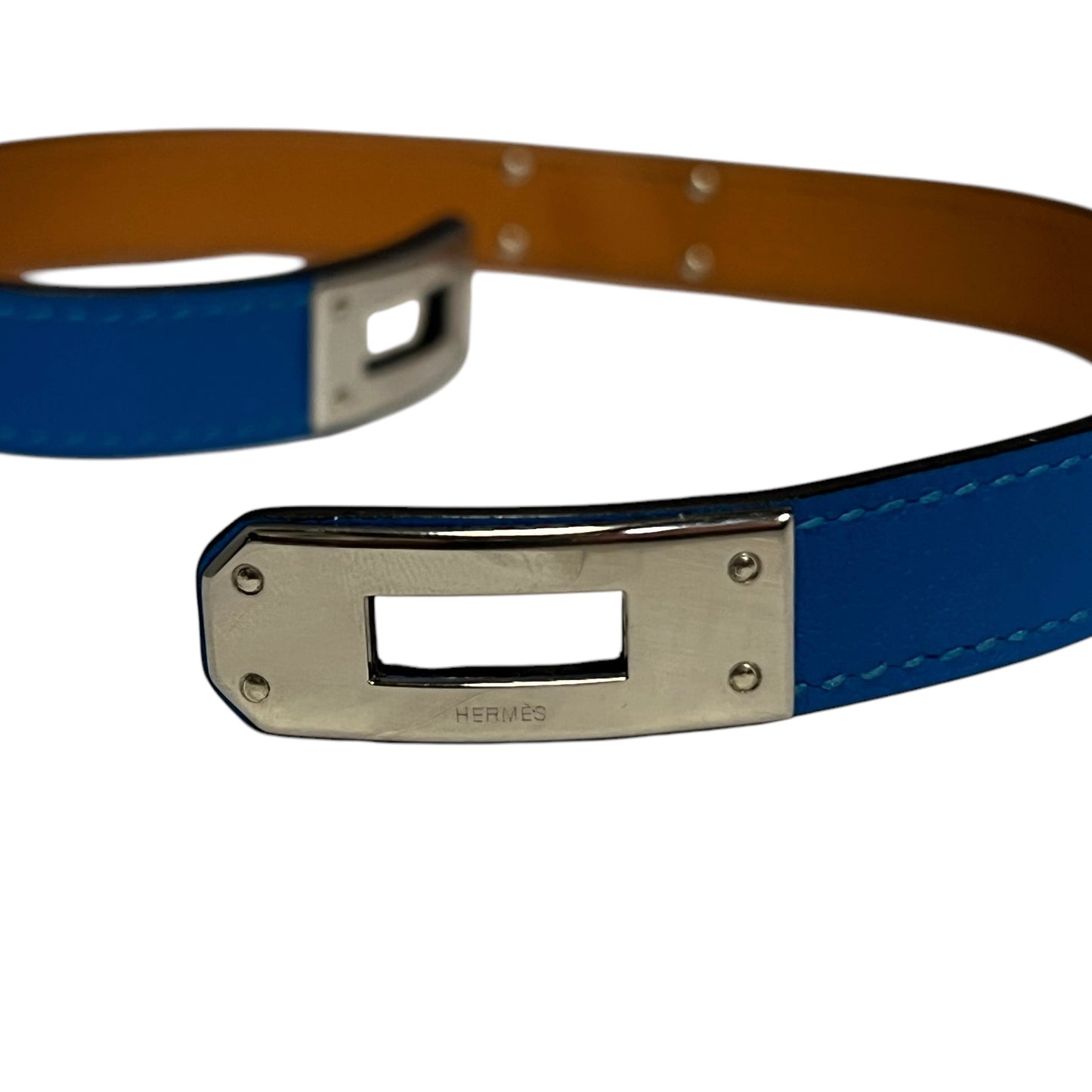 HERMES Kelly Double Tour Bracelet in Blue