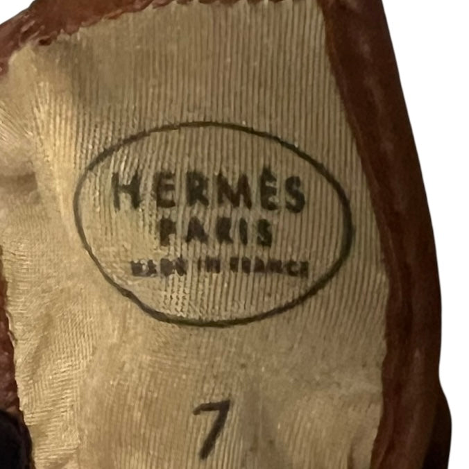 HERMES Collier de Chien Gloves in Gold | 7