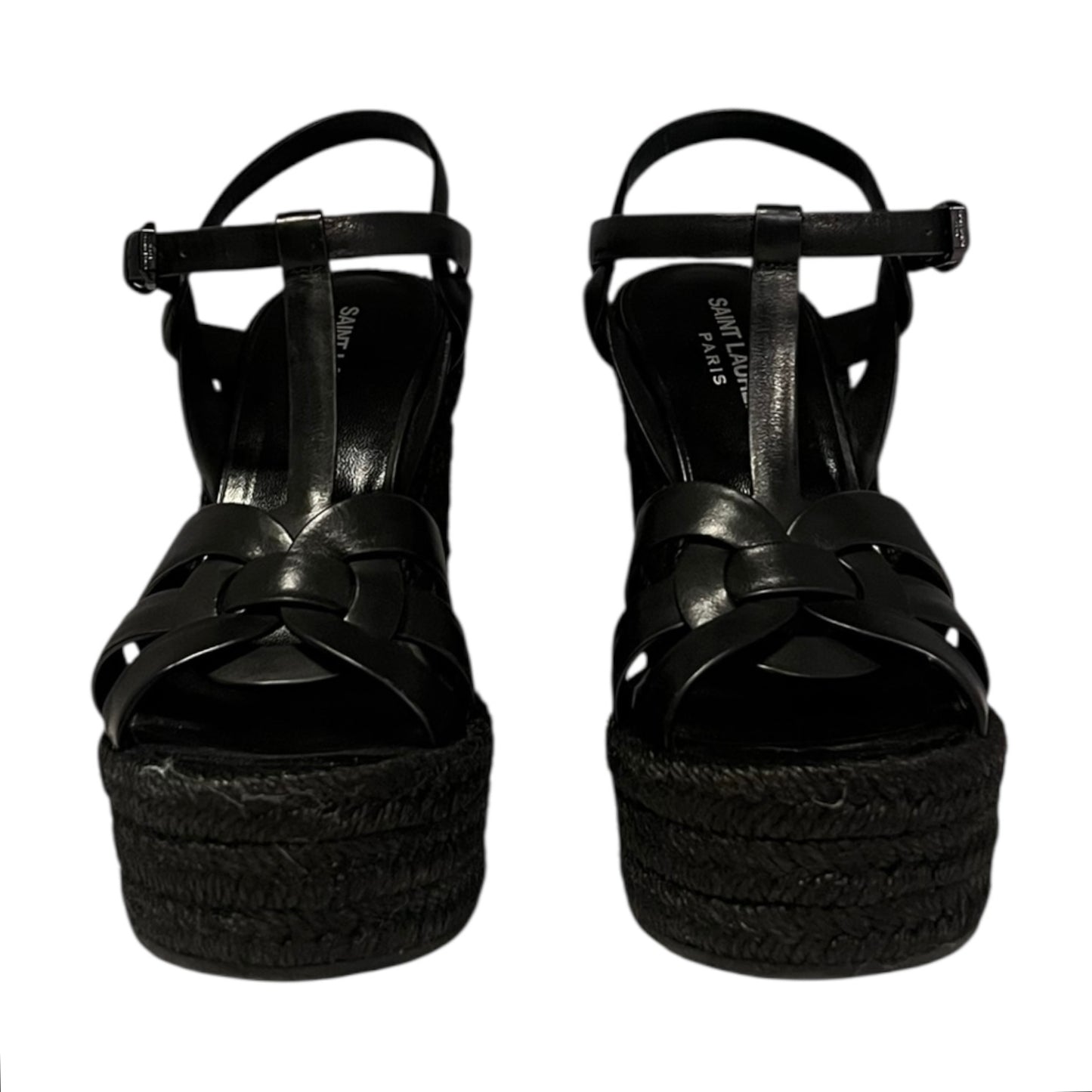 SAINT LAURENT Tribute Espadrille Wedge Sandals | 37