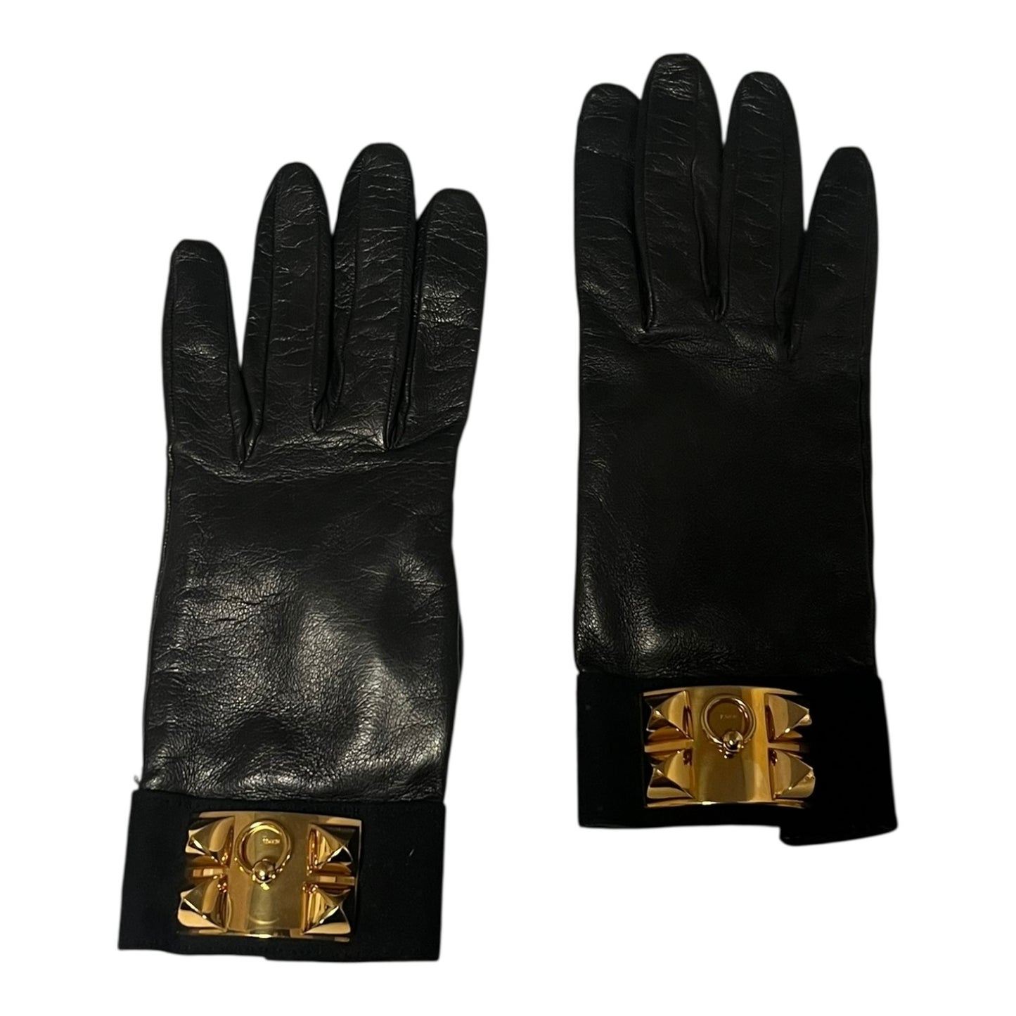 HERMES Collier de Chien Gloves in Black | 8