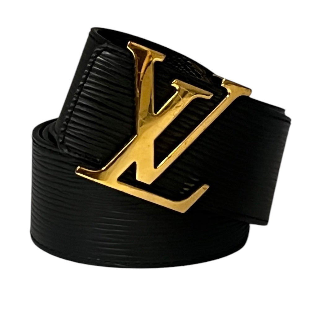 LOUIS VUITTON LV Initiales 30mm Reversible Belt in Monogram Canvas + Black Epi Leather | 85;34