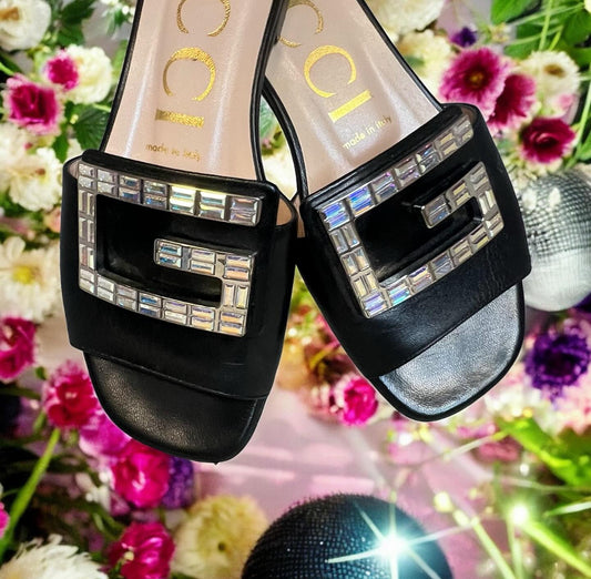 GUCCI Crystal G Slides | 35.5