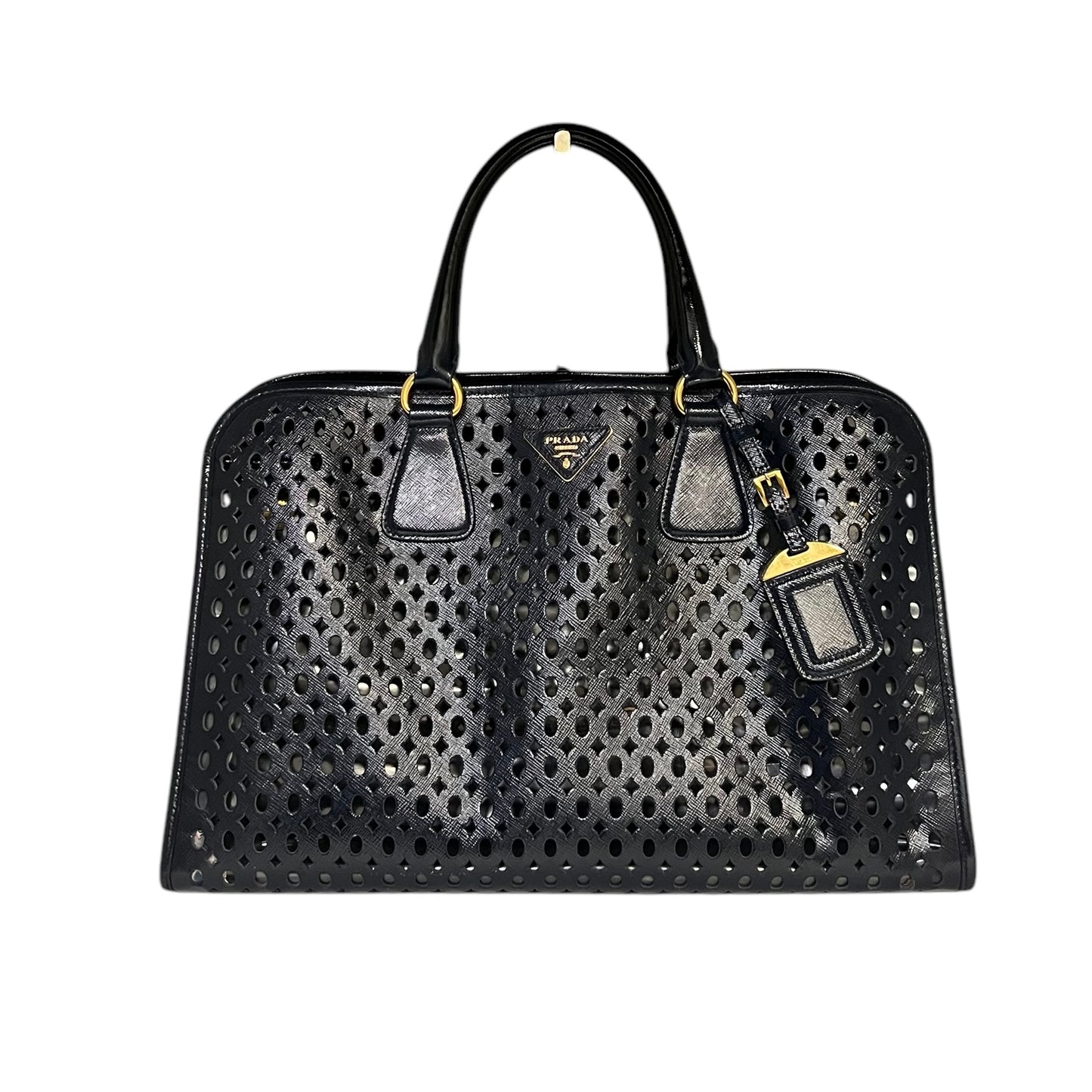 PRADA Perforated Saffiano Tote