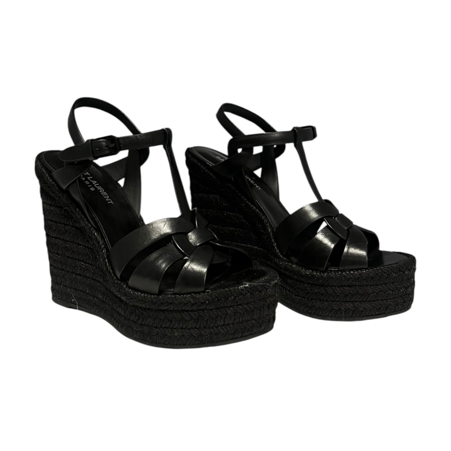 SAINT LAURENT Tribute Espadrille Wedge Sandals | 37